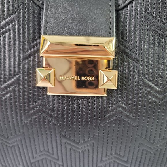 Michael Kors Whitney Quilted Small Chain Shoulder Tote Black Leather - Picture 5 of 16